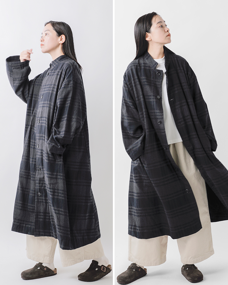 Yarmo(ヤーモ)コットンフランネルビッグコートyar-24aw-co15