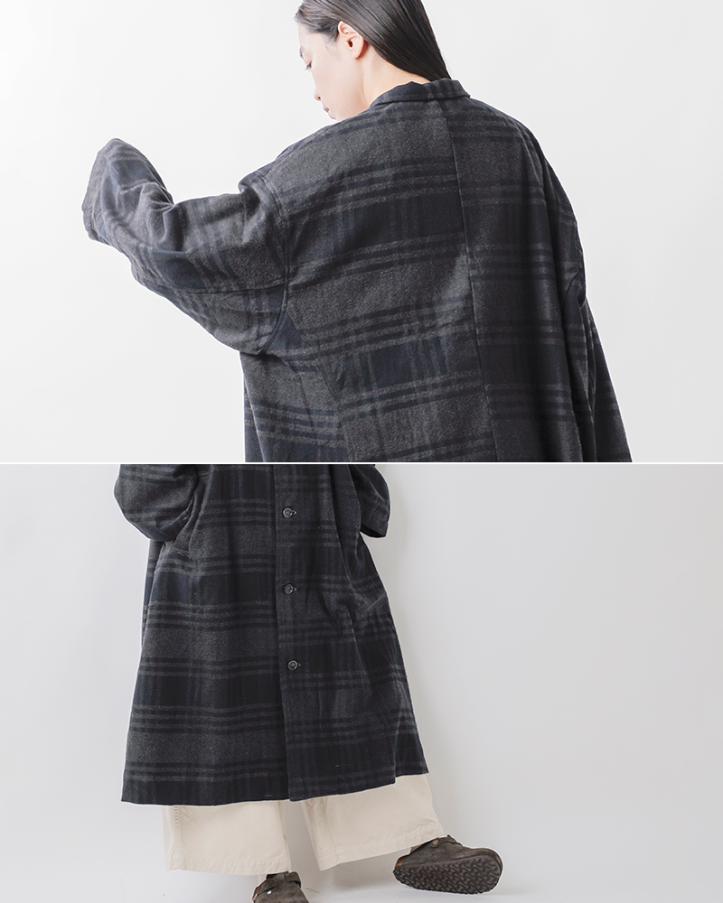 Yarmo(ヤーモ)コットンフランネルビッグコートyar-24aw-co15