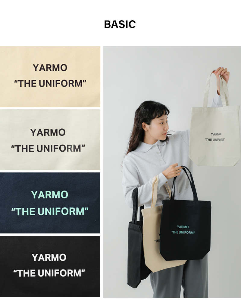 Yarmo(ヤーモ)キャンバスミディアムトートバッグ“THEUNIFORM”ym-12