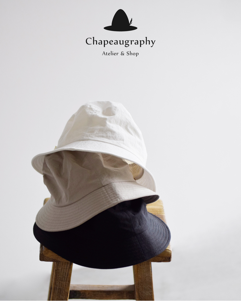 Chapeaugraphy(シャポーグラフィー)綿ナイロンダンプバケットハット00111o