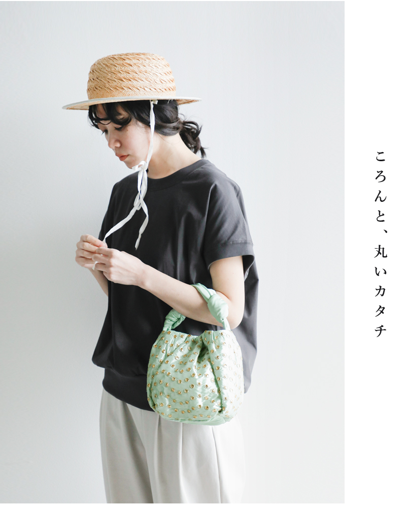 ne Quittez pas ヌキテパ 刺繍 ミニ バッグ “Poly Dupion EMB Mini Bag 