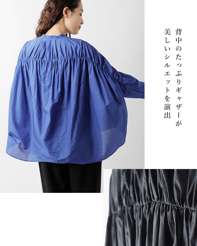 mizuiro-indコットンバックギャザーワイドシャツ1-23897531