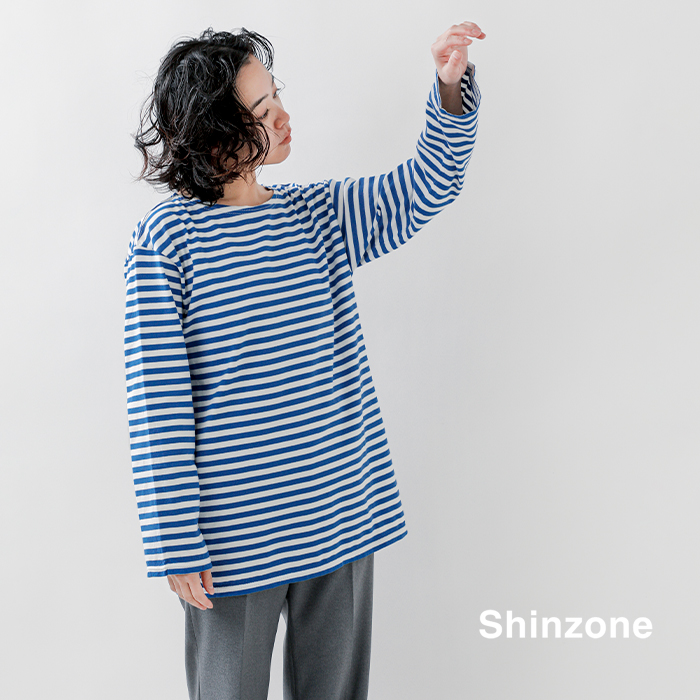 Shinzone シンゾーン コットン マリン ボーダー Tシャツ “MARINE