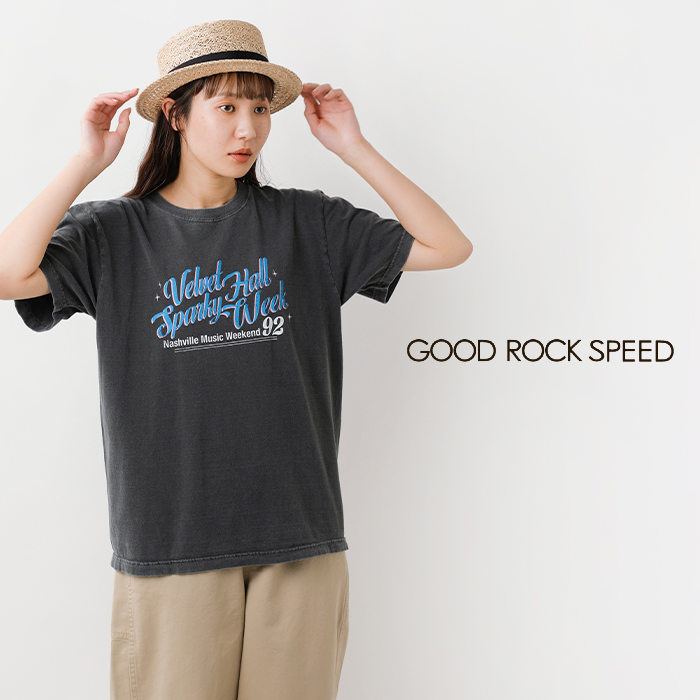 GOOD ROCK SPEED(グッドロックスピード)コットンロゴプリントTシャツ24org005w-006w