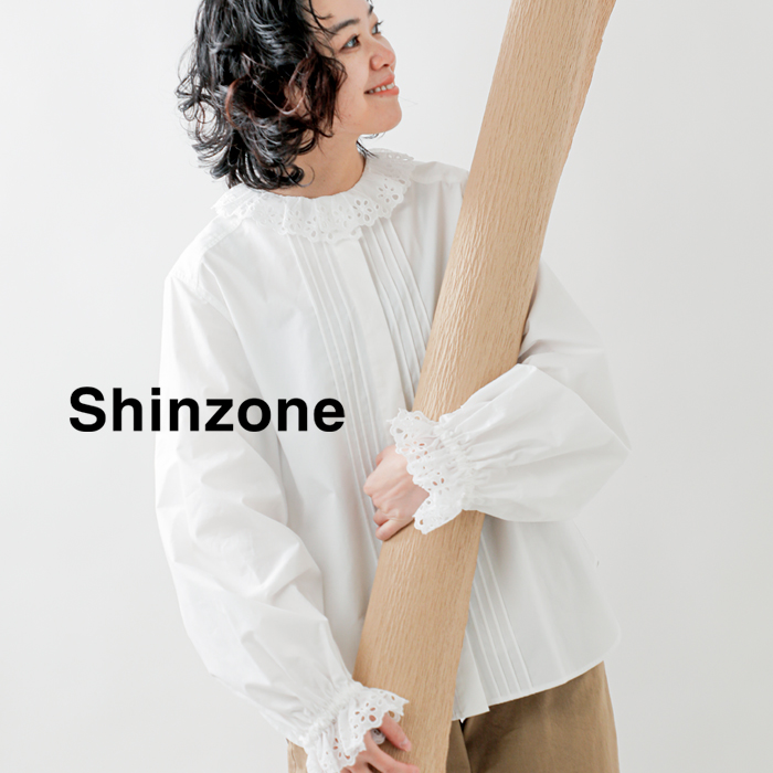 約61cm着丈★日本製 THE SHINZONE オープンカラー シャツ ブラウス