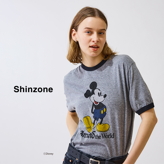 Shinzone(シンゾーン)ミッキーリンガーTシャツ“MICKEYRINGERTEE”24smscu09