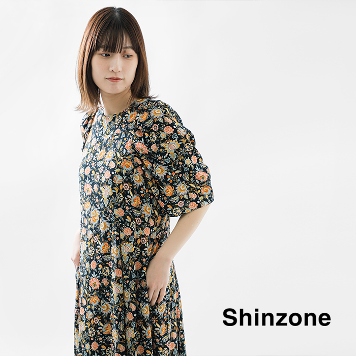 Shinzone(シンゾーン)ラップデザインオリエンタルフラワードレス“orientalFLOWERDRESS”24smsop04