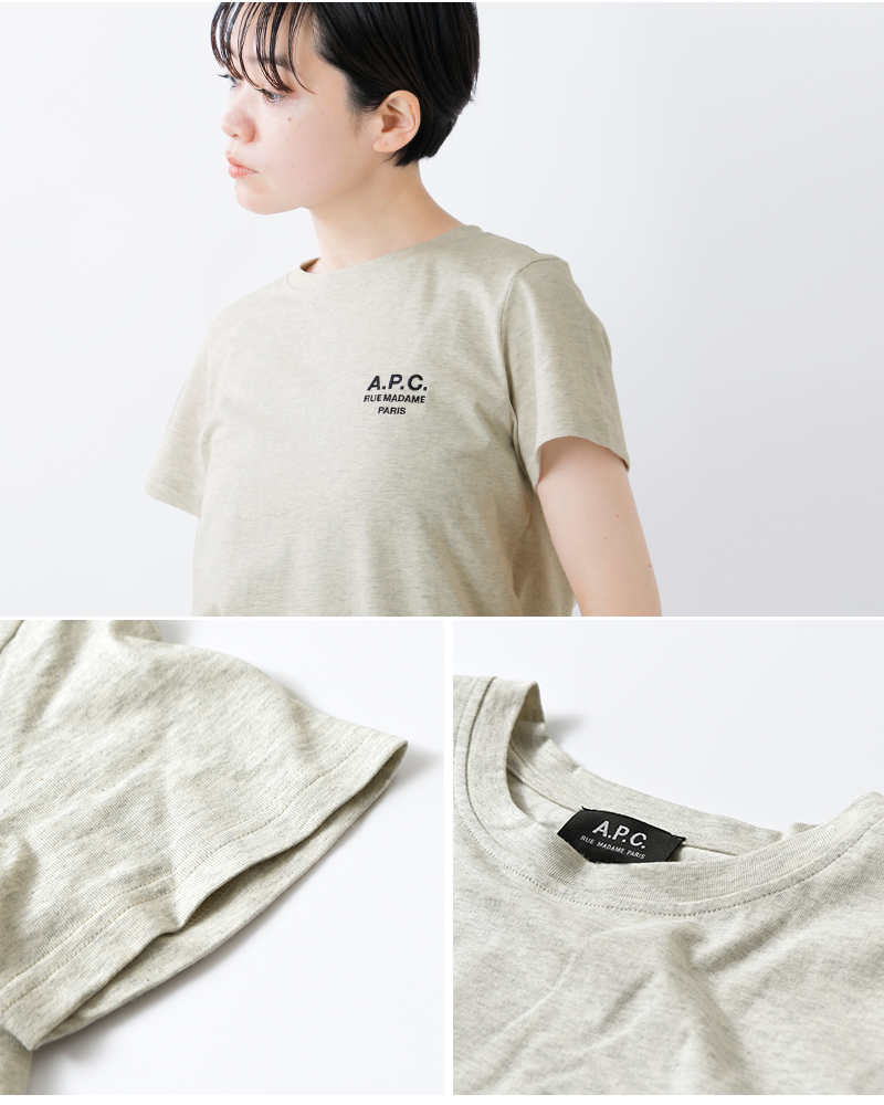 A.P.C. アー ペー セー オーガニックヘビージャージーショートスリーブロゴTシャツ“T-SHIRTDENISE”25085-1-97531