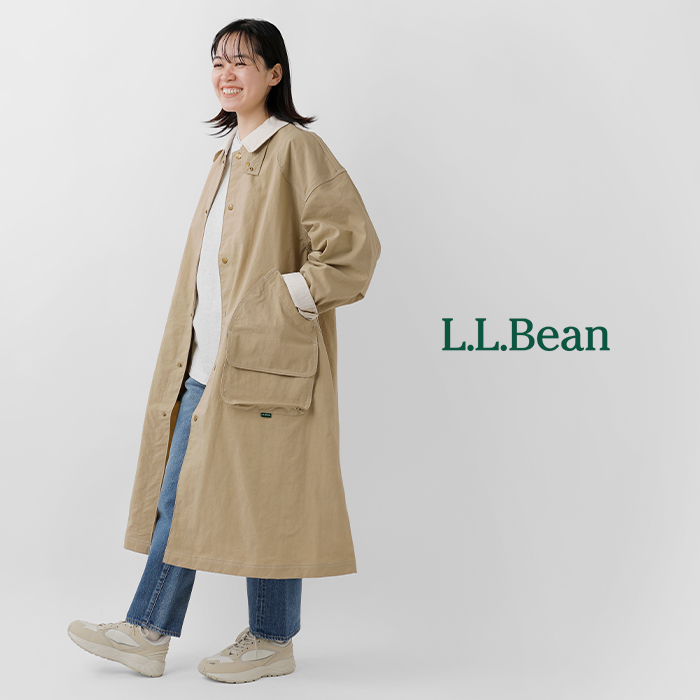 【2024ss新作】L.L.Bean エルエルビーン , 撥水 ライトキャンバス ロングフィールド コート “Bean's Long Field  Coat” 4175-5178-mn レディース