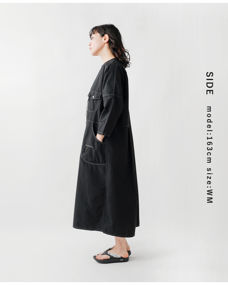 and wander(アンドワンダー)コットンリップドレス“C/Nripdress”574-4183168