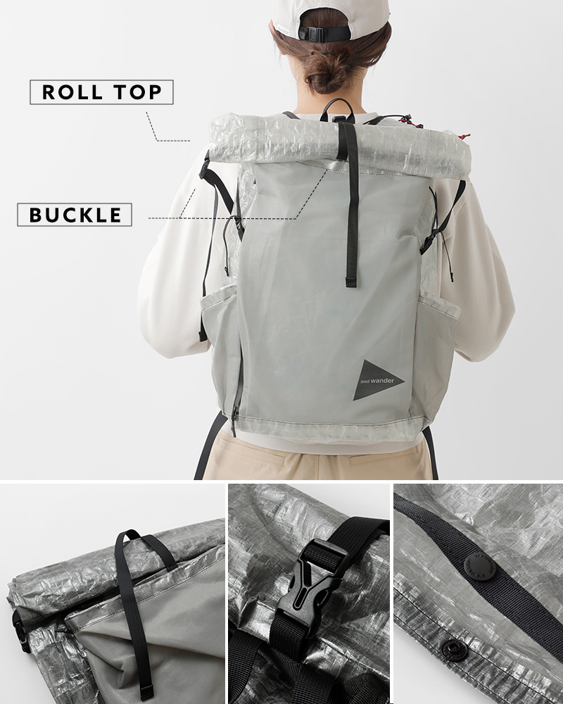 and wander(アンドワンダー)ダイニーマ軽量バックパック“ULbackpackwithDyneema(R)”574-4975196