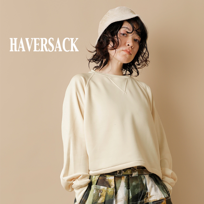 HAVERSACK(ハバーサック)クロップドクルーネックスウェットシャツ612400