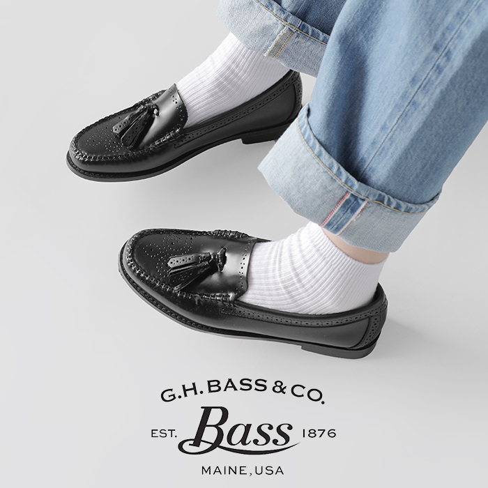 G.H.BASS ジーエイチバス レザー ウィングチップ タッセル ローファー “WEEJUN WMN” ba41019a-mn 2024ss新作  レディース【サイズ交換初回無料】 | Piu di aranciato(ピウディアランチェート)