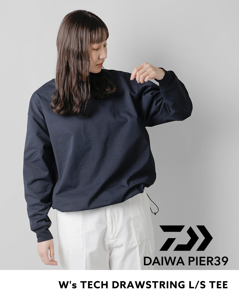 DAIWA PIER39(ダイワピア39)テックドローストリングロングスリーブTシャツ“WsTECHDRAWSTRINGL/STEE”be-40024l