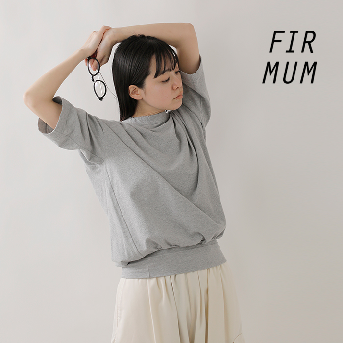 FIR MUM(フィル マム)強撚コットンヘビー天竺オーバーサイズタックインTシャツca-fr1804t6