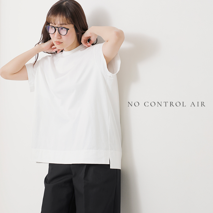 NO CONTROL AIR(ノーコントロールエアー)コットンシルケットハイゲージ天竺3分袖ラウンドネックプルオーバーca-nc1204t3