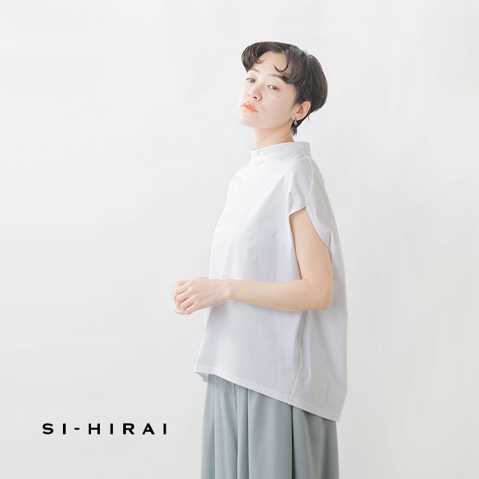 SI-HIRAI(スーヒライ)プレミアムオーガニックコットンフレンチスリーブラウンドTシャツchss24-4107