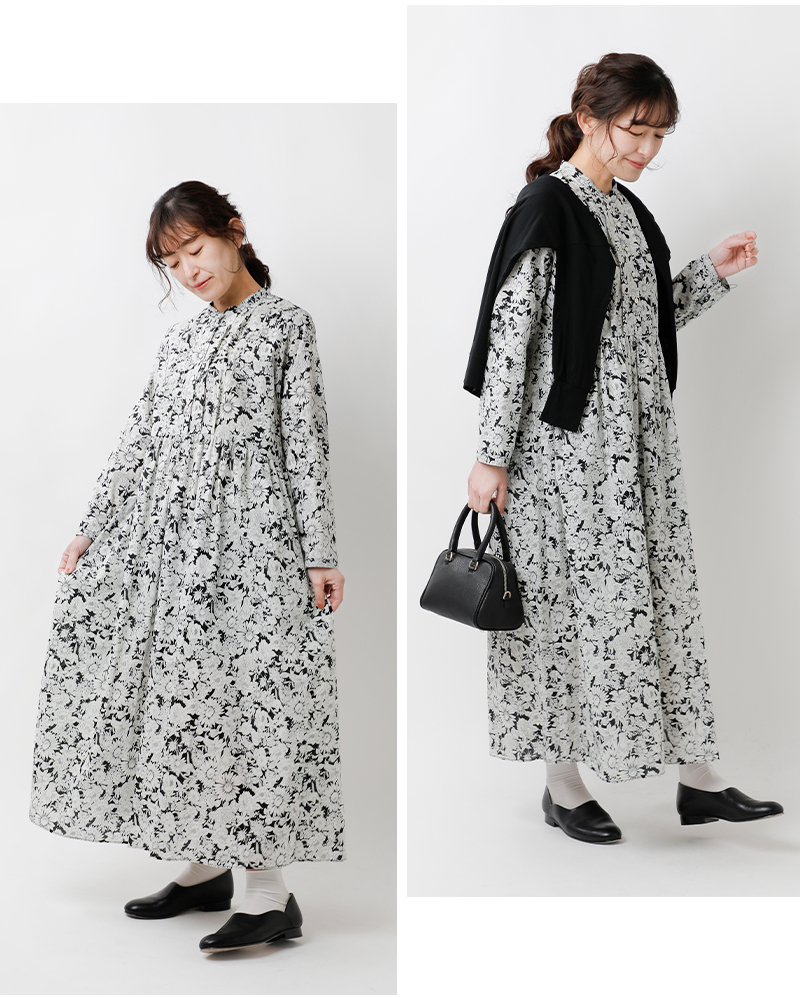 denicher(デニシェ)コットンフラワープリントワンピースdo241153