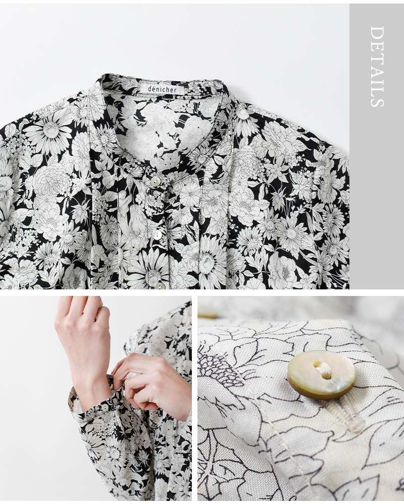 denicher(デニシェ)コットンフラワープリントワンピースdo241153