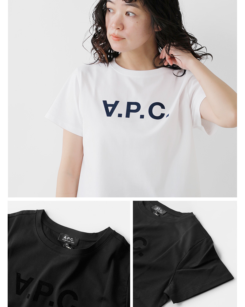 A.P.C.(アー・ペー・セー)コットンジャージーVPCロゴショートスリーブTシャツ“T-SHIRTVPC”f26944-588