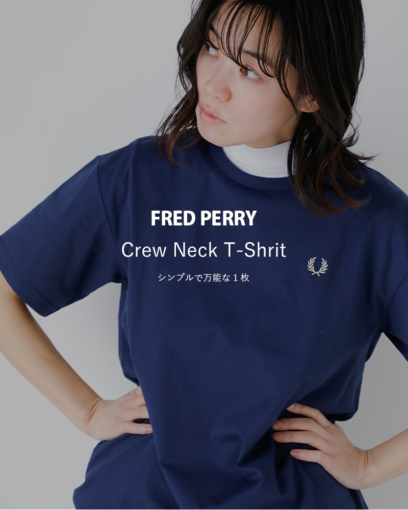 FRED PERRY フレッド ペリー コットン クルーネック 半袖 Tシャツ 