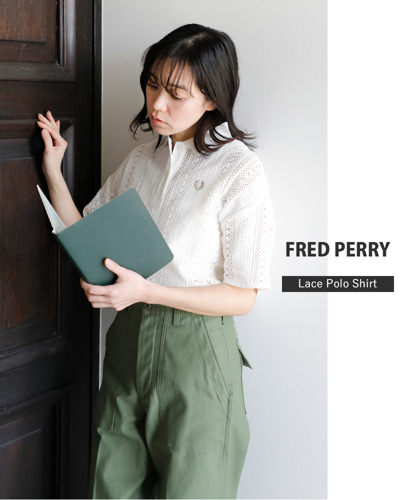 FRED PERRY(フレッド ペリー)コットンラッセルレースポロシャツ“LacePoloShirt”g7134