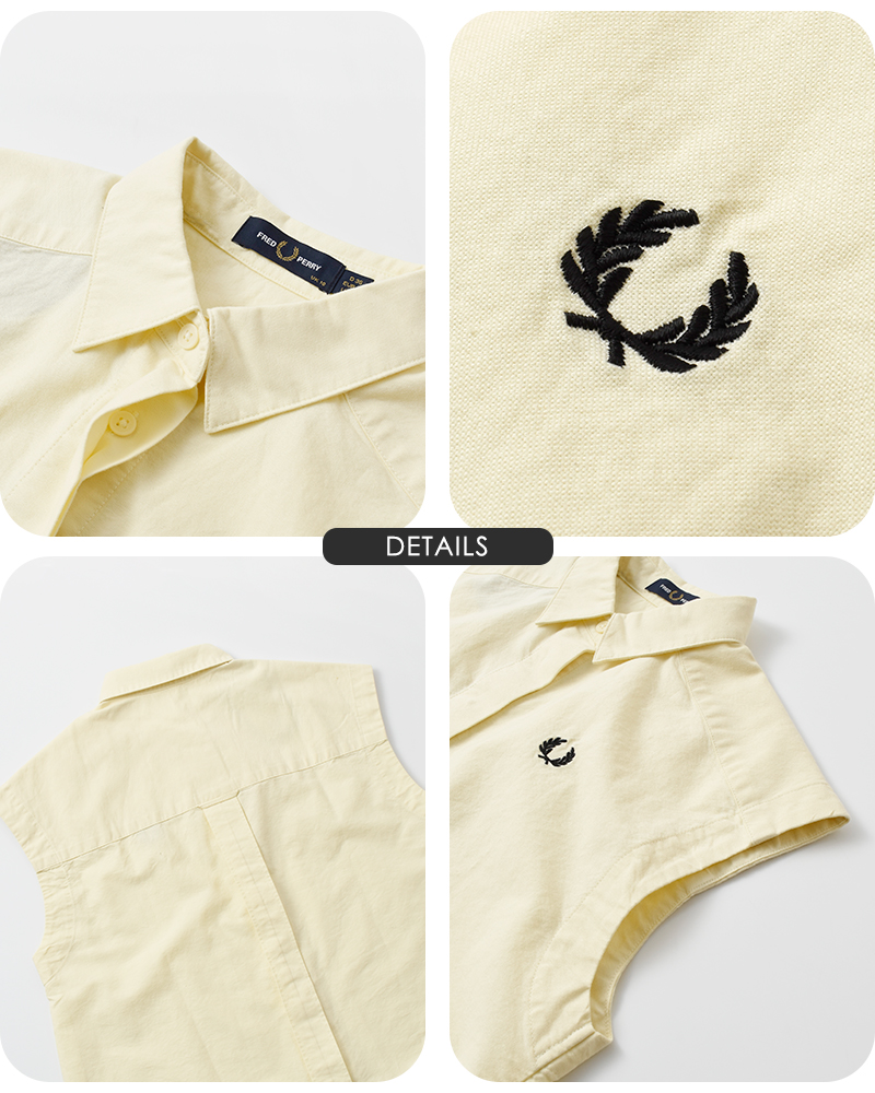 FRED PERRY(フレッド ペリー)コットンスリーブレスシャツ“SleevelessShirt”g7144