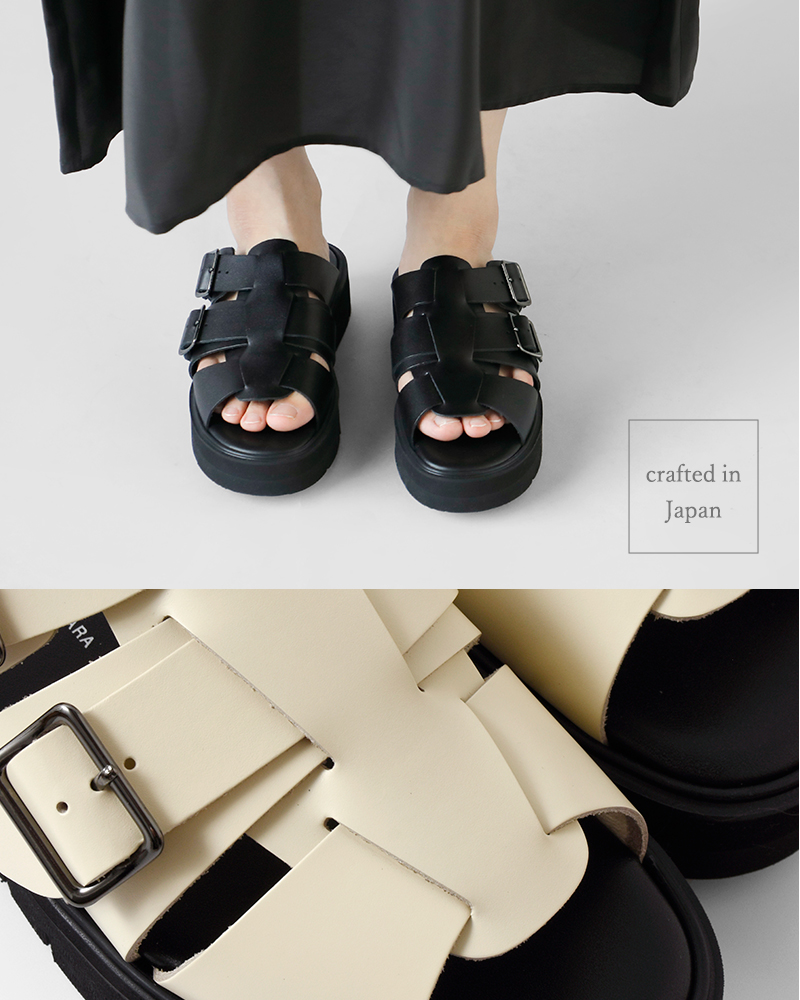 BEAUTIFUL SHOES(ビューティフルシューズ)ステアレザービブラムソールグルカスライドサンダルgurkhasandals