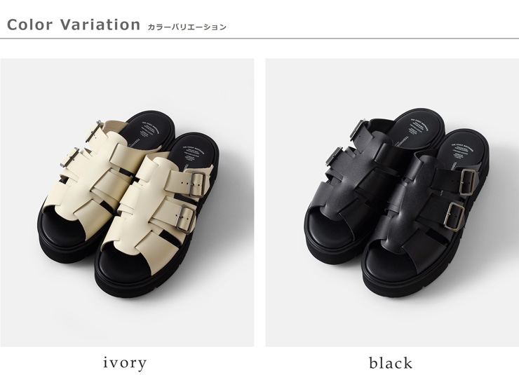 BEAUTIFUL SHOES(ビューティフルシューズ)ステアレザービブラムソールグルカスライドサンダルgurkhasandals