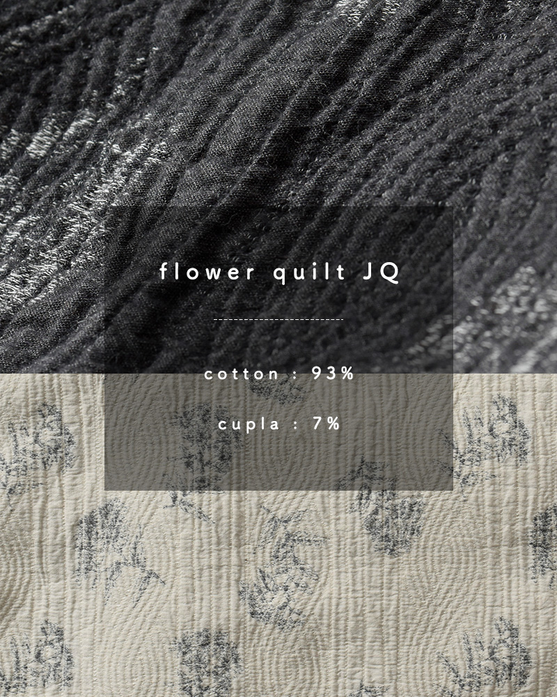 qiri(キリ)コットンフラワーキルトジャガードジャケット“flowerquiltJQjacket”63-01-jk-001-24-1