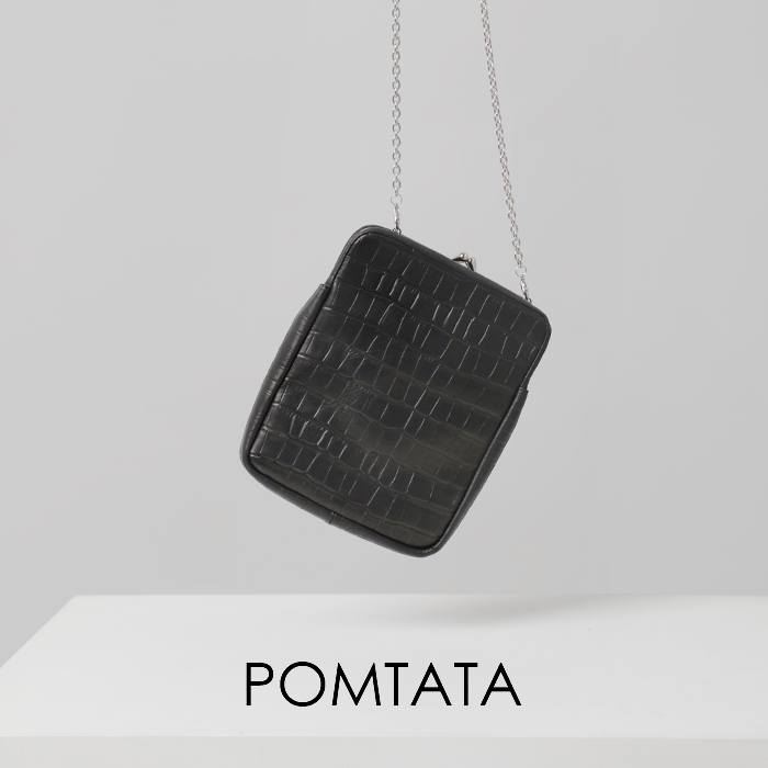 POMTATA(ポンタタ)カウレザーチェーンミニショルダーバッグ“KENO”keno-mini-shoulder