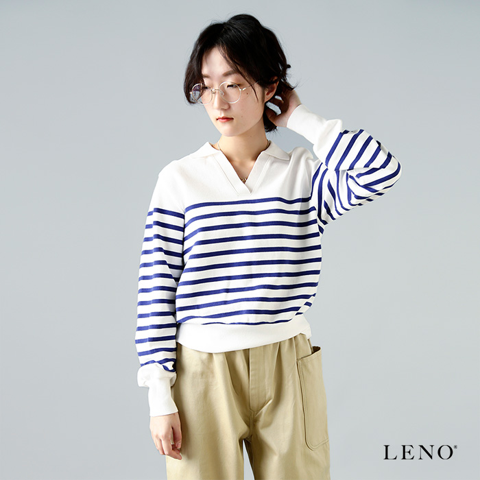 LENO(リノ)コットンスキッパーボーダーシャツ“SKIPPERSHIRT”leno-cs023