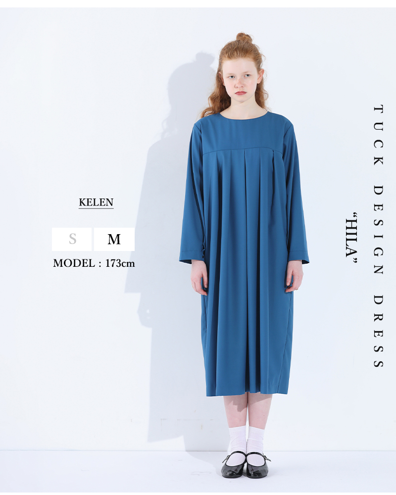 kelen(ケレン)タックデザインドレス“HILA”lkl24hop2038