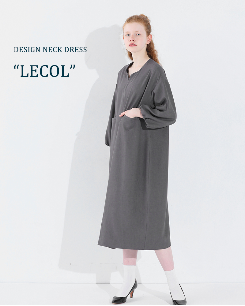 kelen(ケレン)デザインネックドレス“LECOL”lkl24hop2045