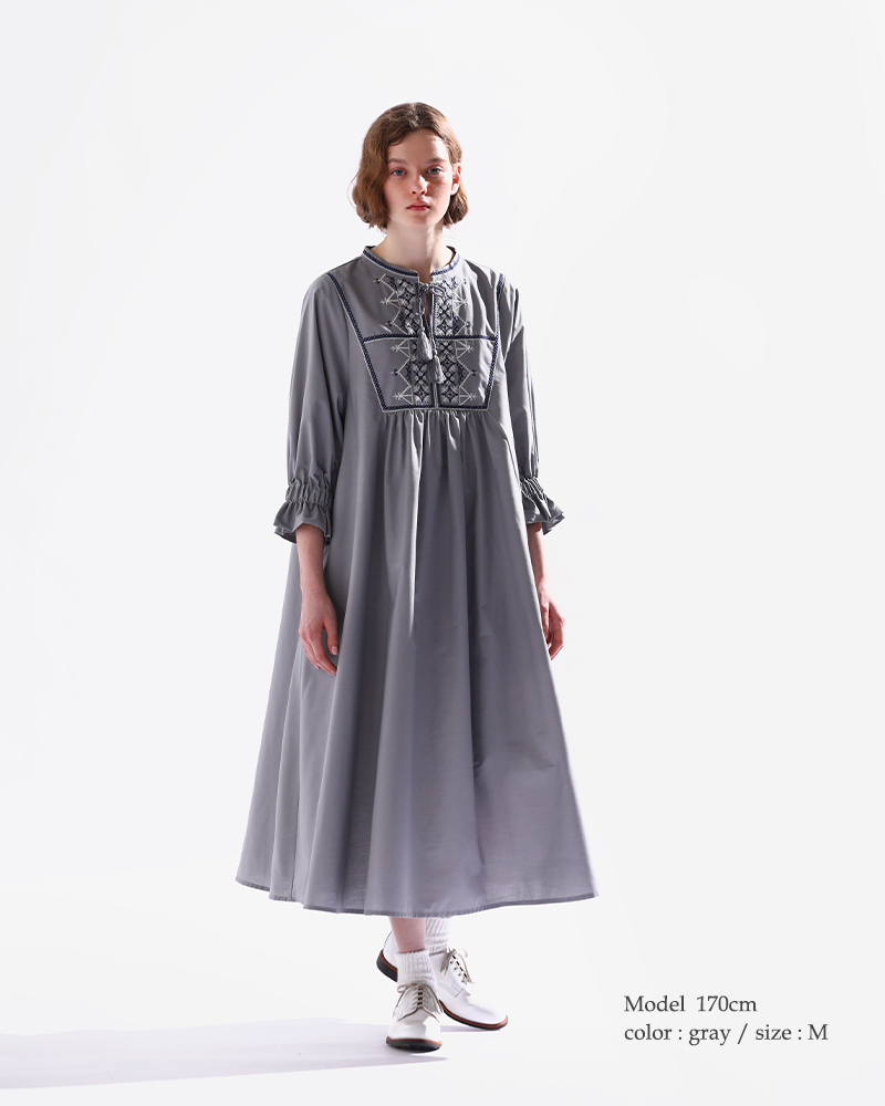 kelen(ケレン)エンブロイダリーデザインドレス“IKU”lkl24hop2047