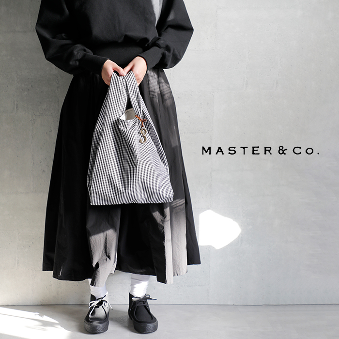 MASTER&Co.(マスターアンドコー)チャーム付きコットンギンガムチェックシリーズエコバッグSサイズmc1522