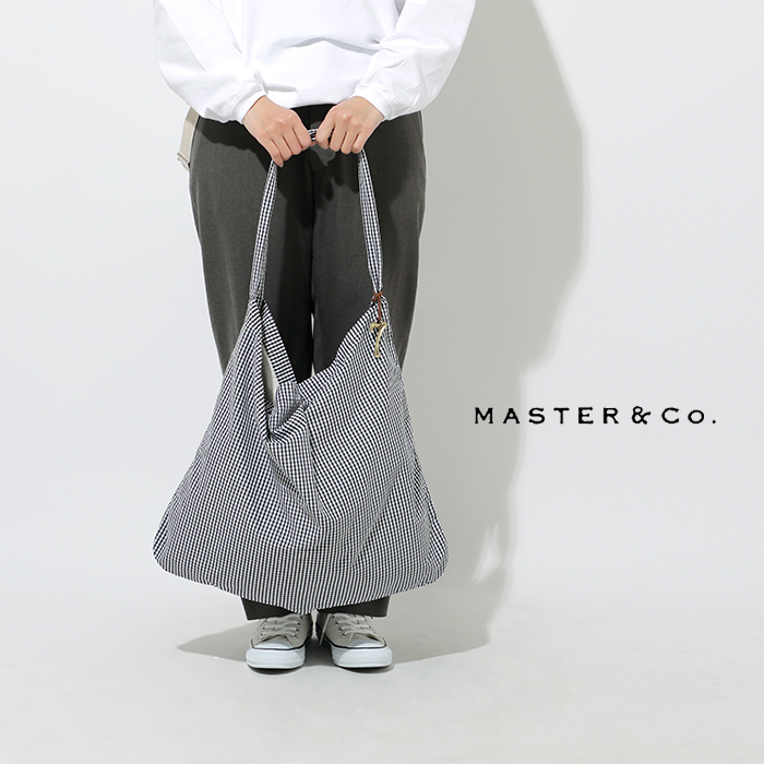 MASTER&Co.(マスターアンドコー)チャーム付きコットンギンガムチェックシリーズショルダーバッグmc1523