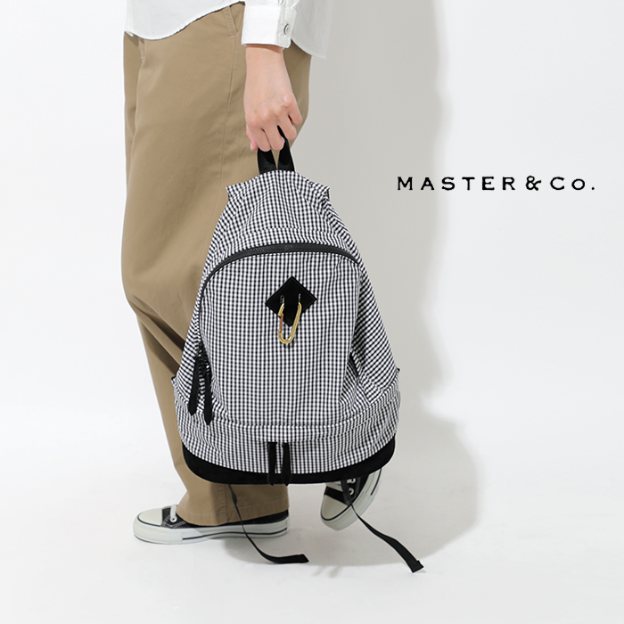 MASTER&Co.(マスターアンドコー)カラビナ付きコットンギンガムチェックシリーズデイパックmc1525