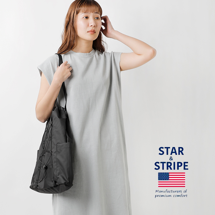 STAR&STRIPE(スターアンドストライプ)コットンフレンチスリーブワンピースmd-031