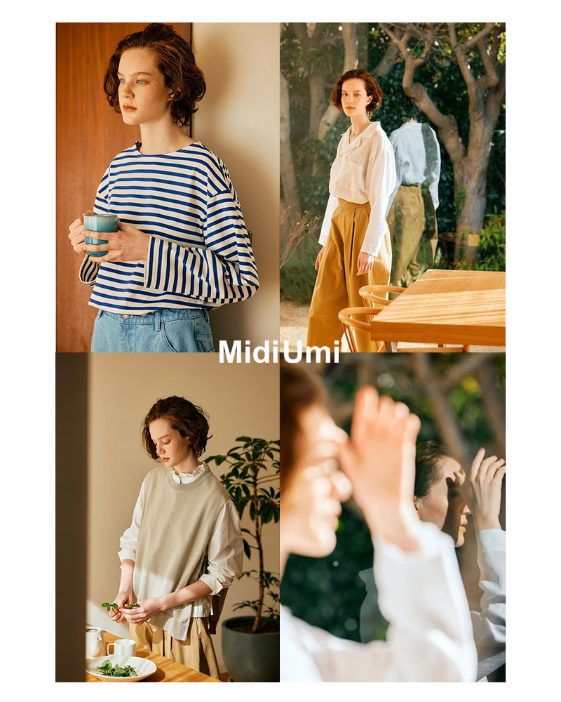 MidiUmi(ミディウミ)コットンタイシャツ“tieshortshirt”1-739472