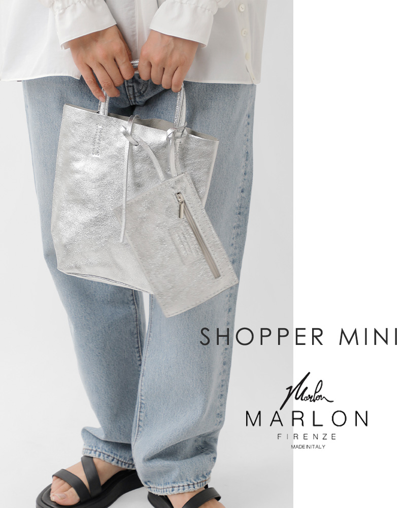 MARLON FIRENZE(マーロンフィレンツェ)ラミネートカウレザーショッパーミニバッグ“SHOPPERMINI”shopper-mini-same1