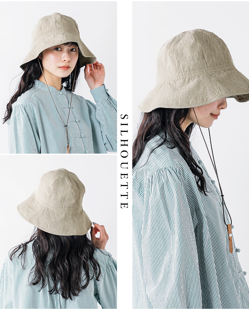 Nine Tailor ナインテイラー <br>ベルギーリネン ハット “Canna Hat” n 