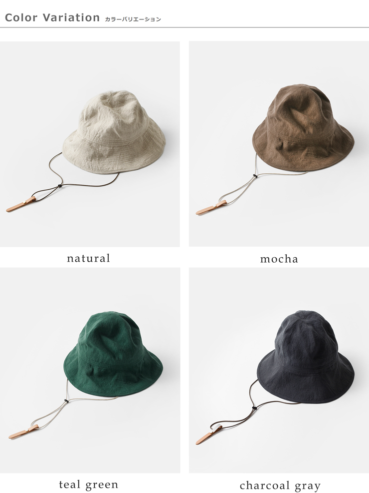 ninetailorベルギーリネン ハット “Canna Hat” n-1074