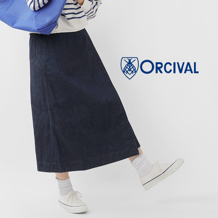 ORCIVAL(オーチバル・オーシバル)デニムラップスカートor-f0062sfd-kdj