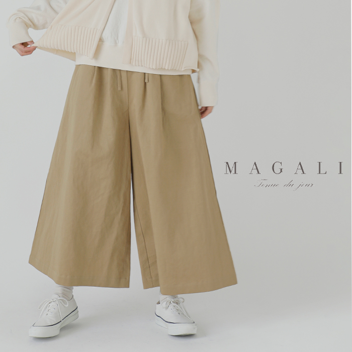 MAGALI(マガリ)コットンリネンツイルキュロットパンツpt54