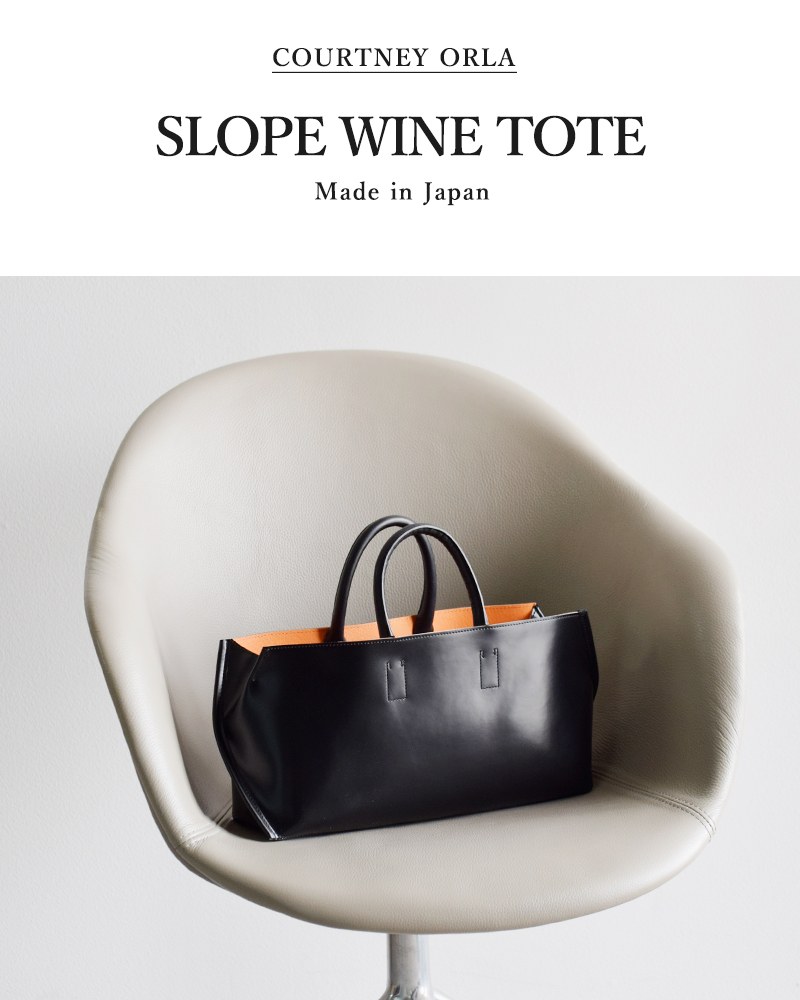 COURTNEY ORLA(コートニー オーラ)PVC×レザースロープワイドトートバッグ“SLOPEWINETOTE”slo23spv011003