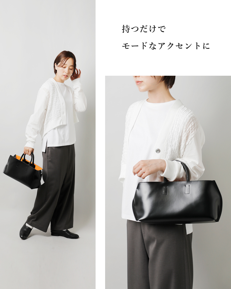 COURTNEY ORLA(コートニー オーラ)PVC×レザースロープワイドトートバッグ“SLOPEWINETOTE”slo23spv011003