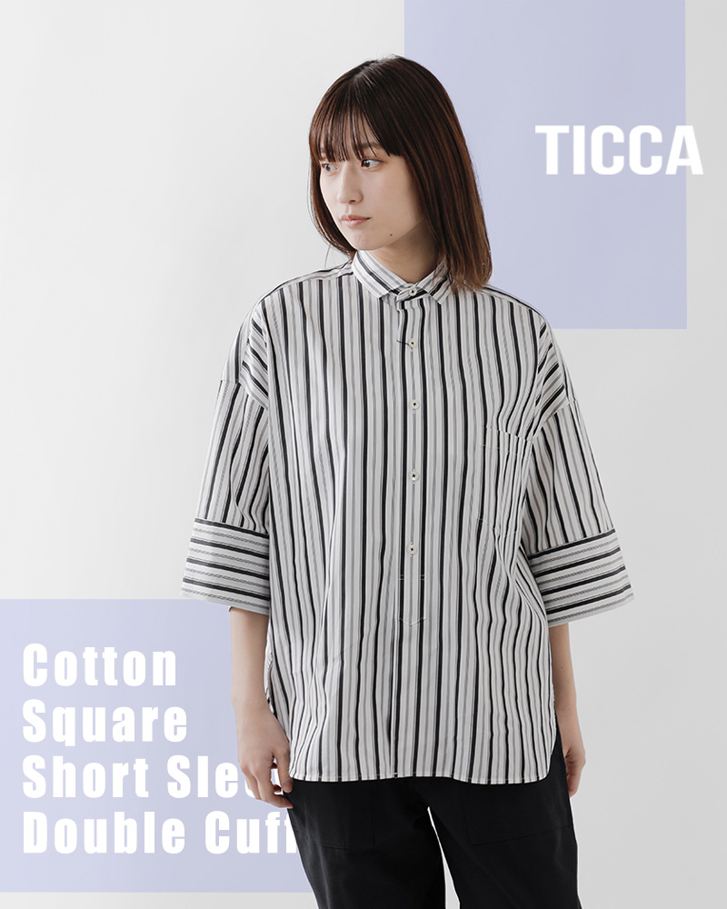 TICCA(ティッカ)コットンスキッパーパフスリーブシャツtbds-013