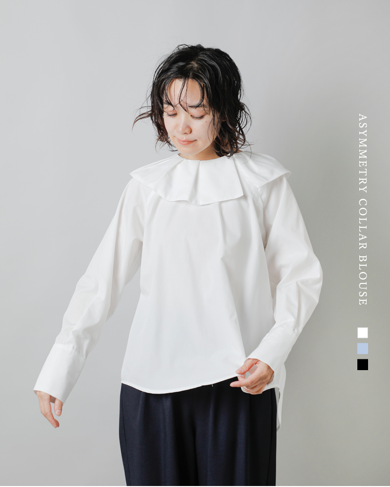 whyto(ホワイト)アシンメトリーカラーブラウス“ASYMMETRYCOLLARBLOUSE”wht23fbl4033