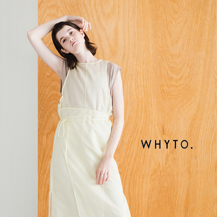 whyto ホワイト ラップ コンビネーション ドレス “WRAP CONBINATION 
